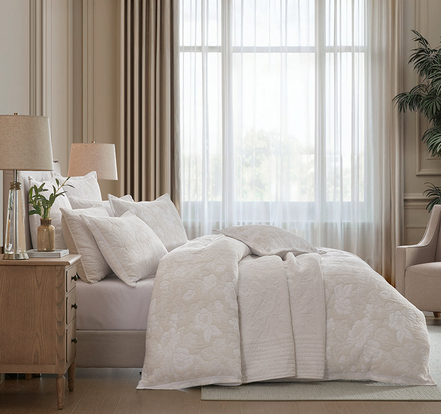 Eva Quilt Cover Set Range Stone