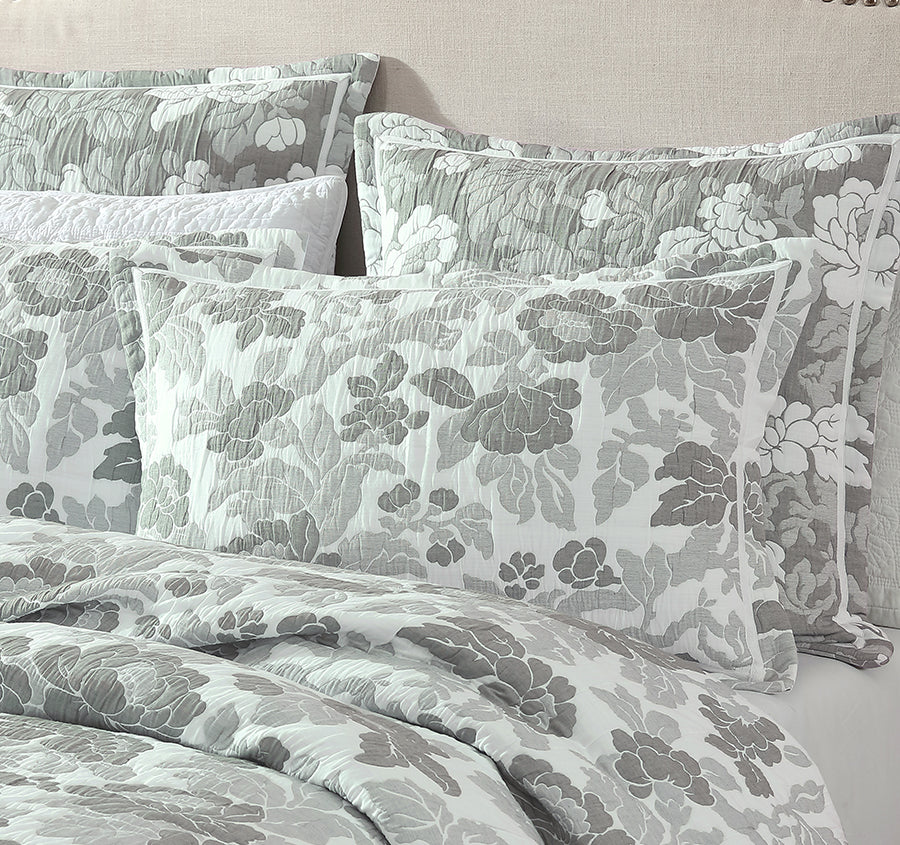 Eva Quilt Cover Set Range Thyme
