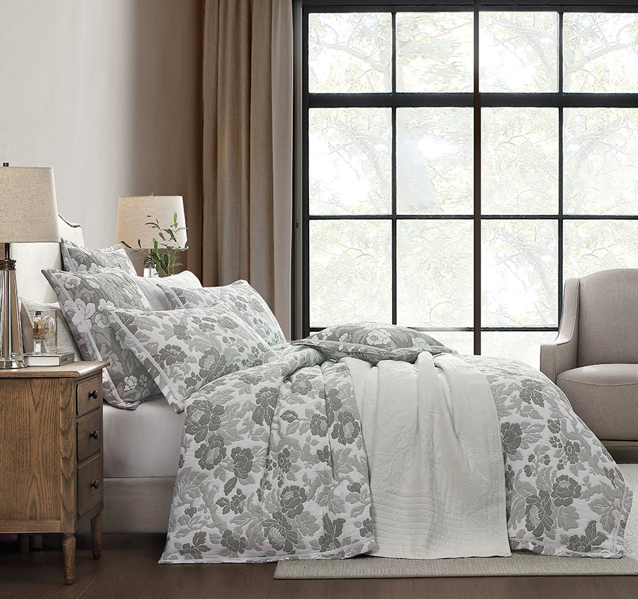 Eva Quilt Cover Set Range Thyme