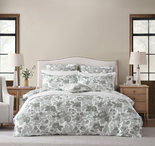 Eva Quilt Cover Set Range Thyme