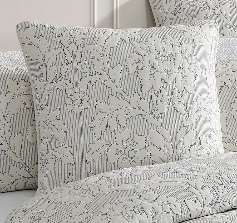 Fleur European Pillowcase Ink