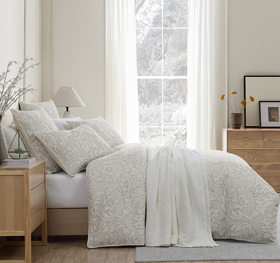 Fleur Quilt Cover Set Range Ink