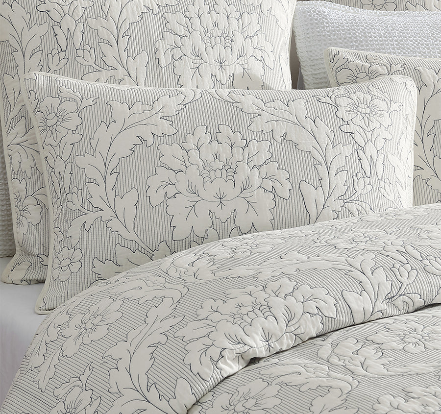 Fleur Quilt Cover Set Range Ink