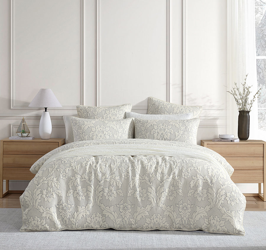 Fleur Quilt Cover Set Range Ink