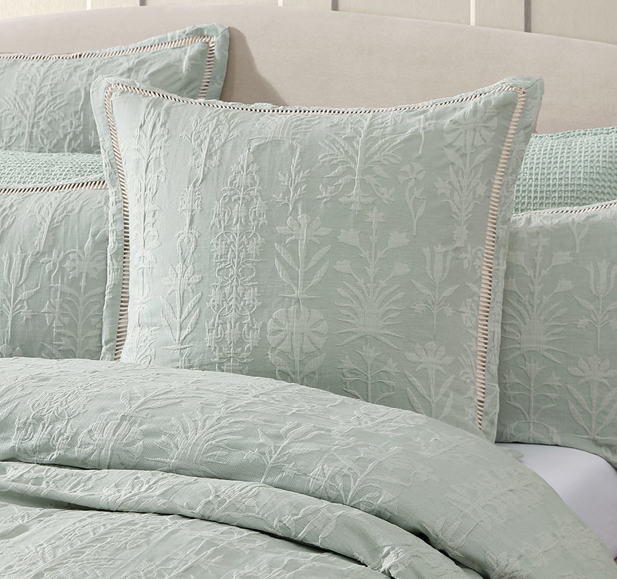 Florence European Pillowcase Sage
