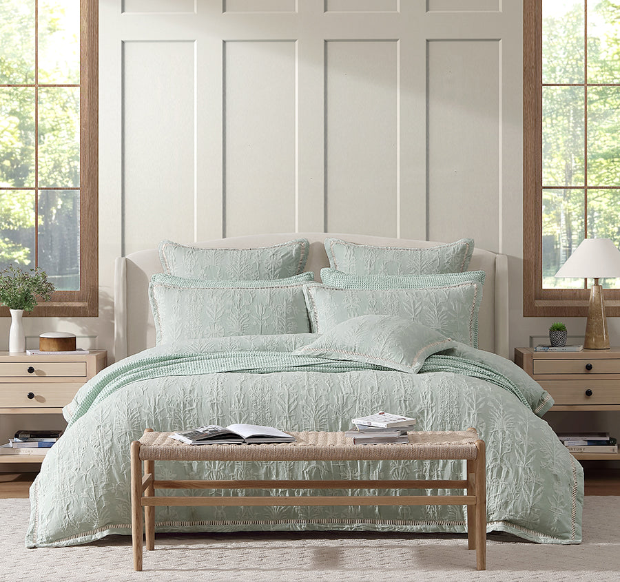 Florence Quilt Cover Set Range Sage