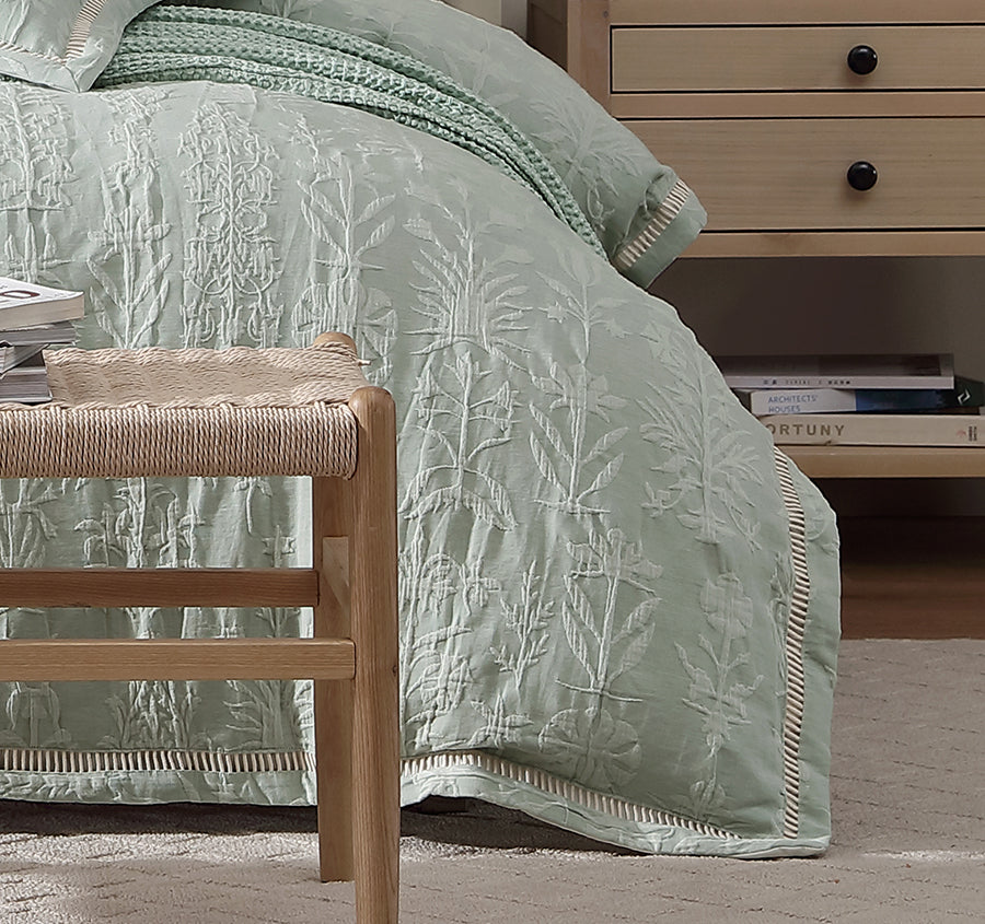 Florence Quilt Cover Set Range Sage