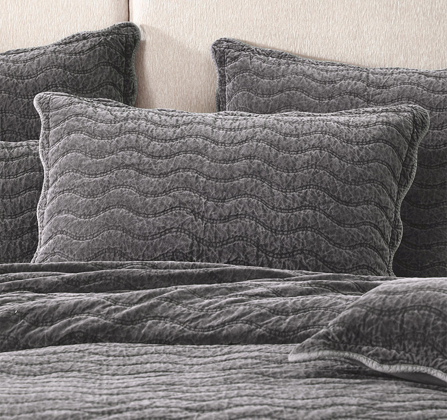 Indiana Coverlet Charcoal