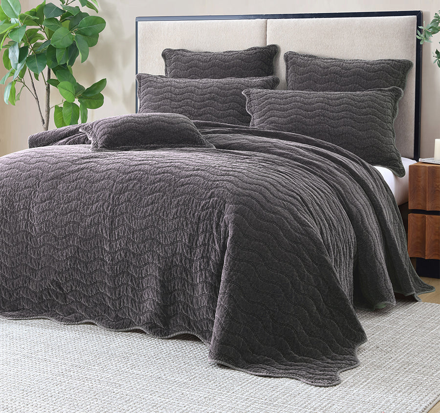Indiana Coverlet Charcoal