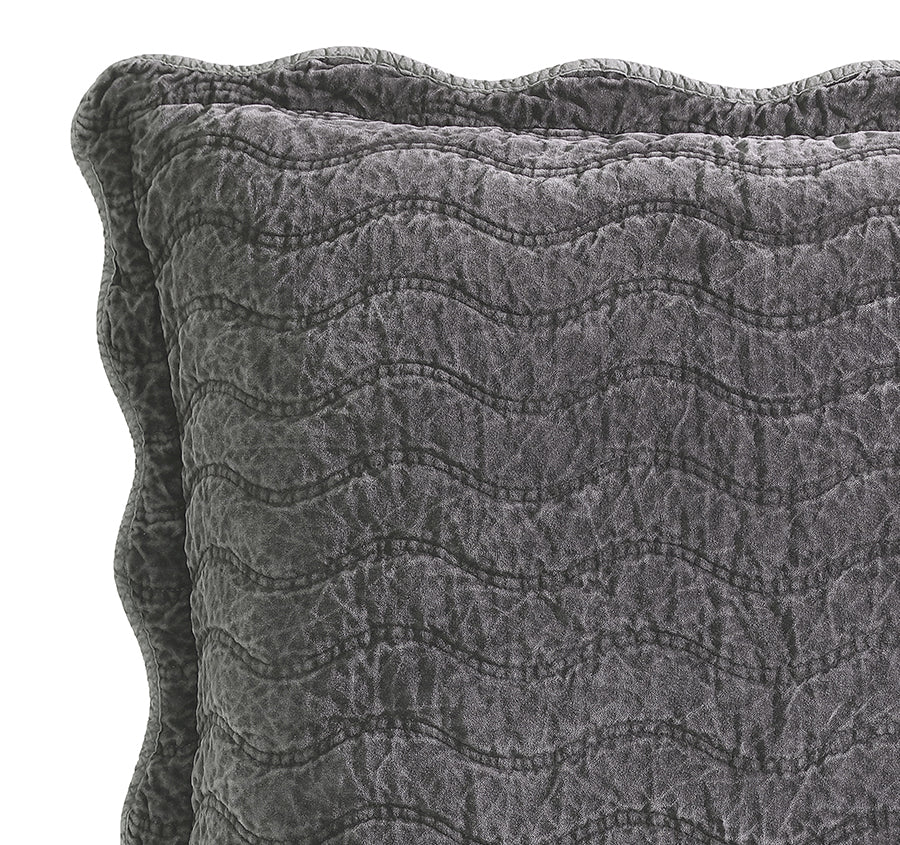 Indiana European Pillow Sham Charcoal