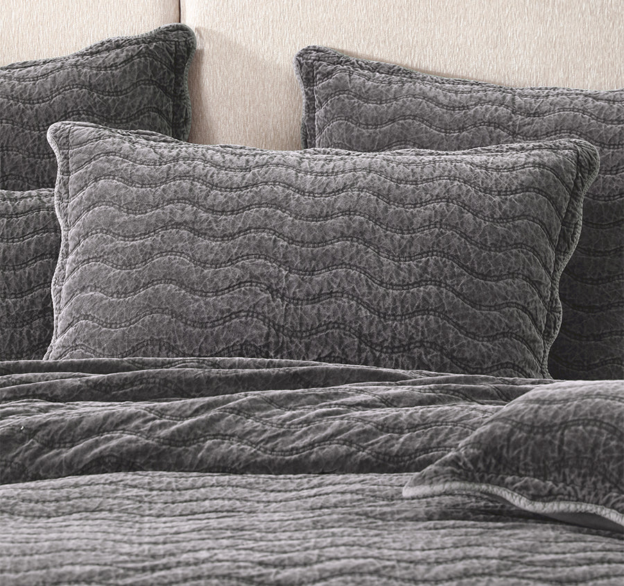 Indiana Standard Pillow Sham Pair Charcoal