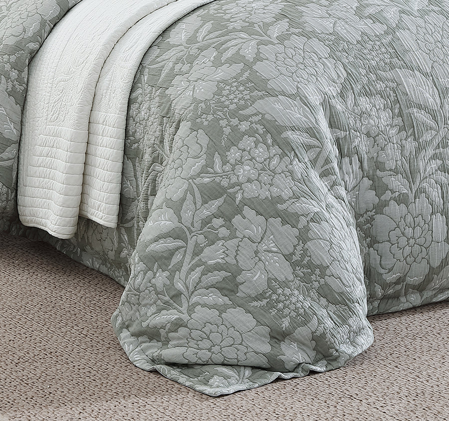 Julieta Quilt Cover Set Range Thyme