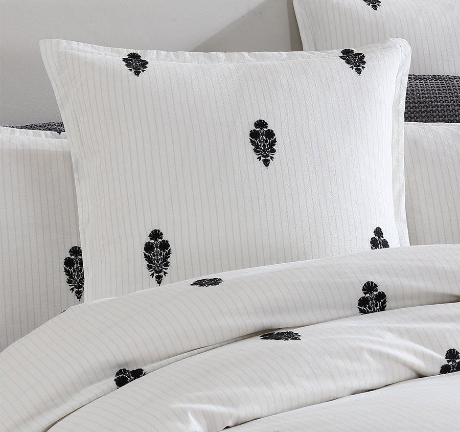 Khari European Pillowcase Charcoal