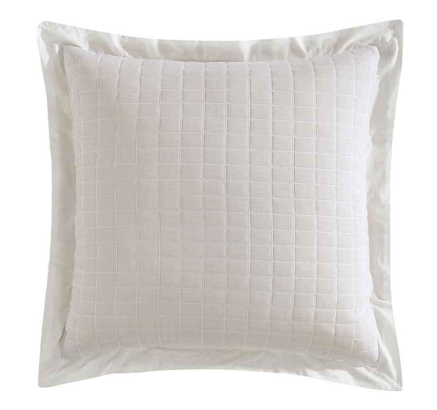 Kingston European Pillowcase Stone