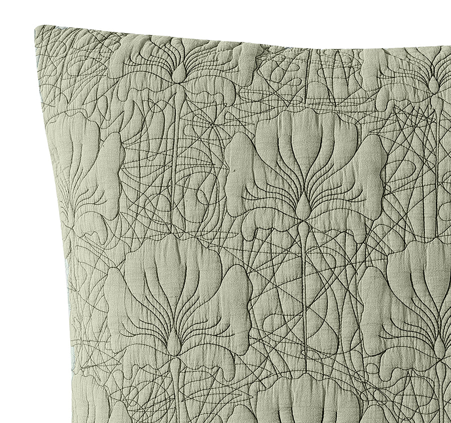 Lilian European Pillow Sham Moss