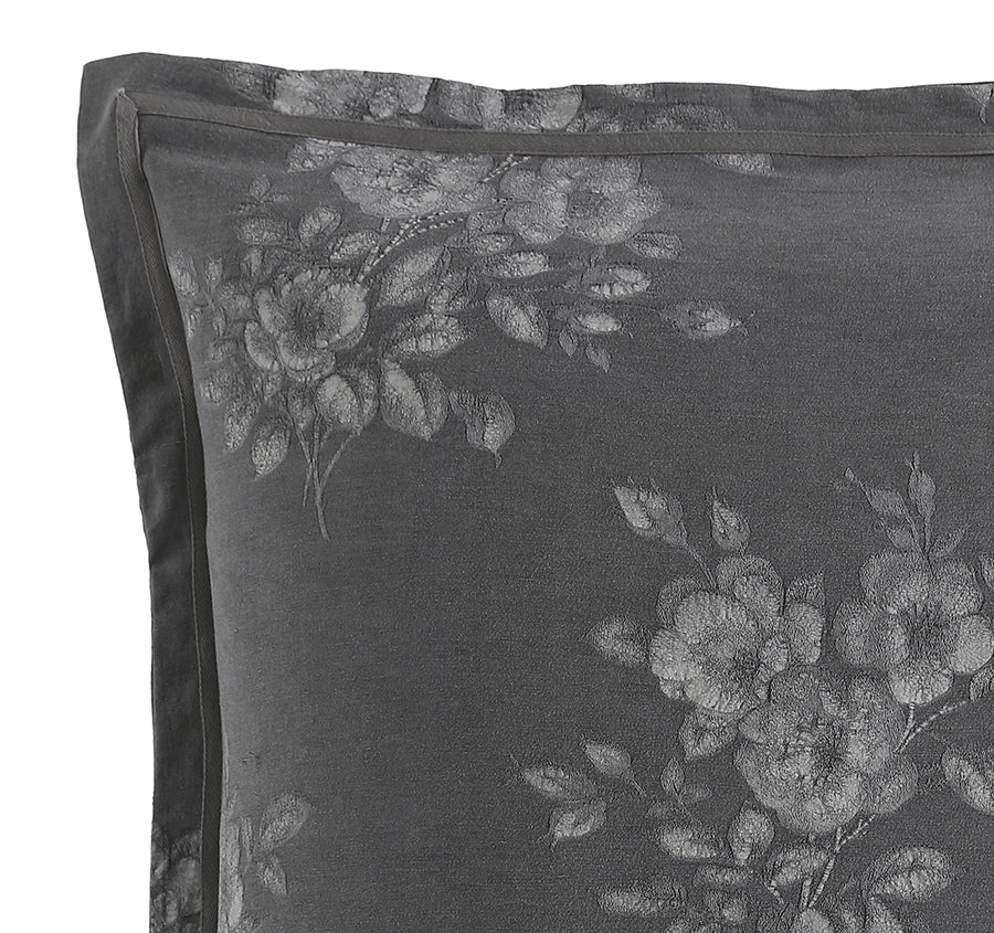Maisey European Pillowcase Charcoal