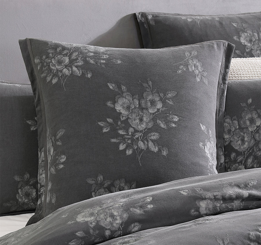 Maisey European Pillowcase Charcoal