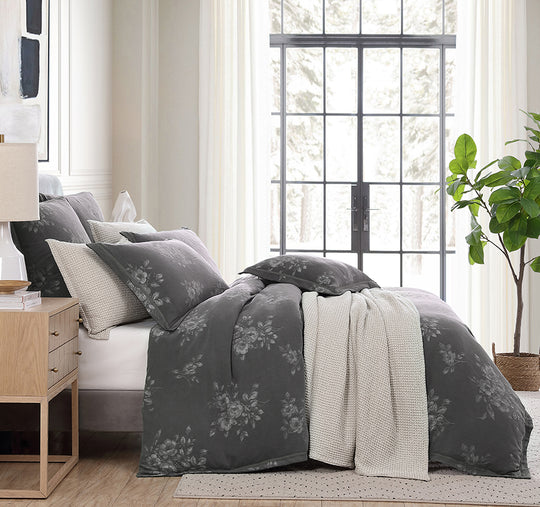 Maisey Quilt Cover Set Range Charcoal