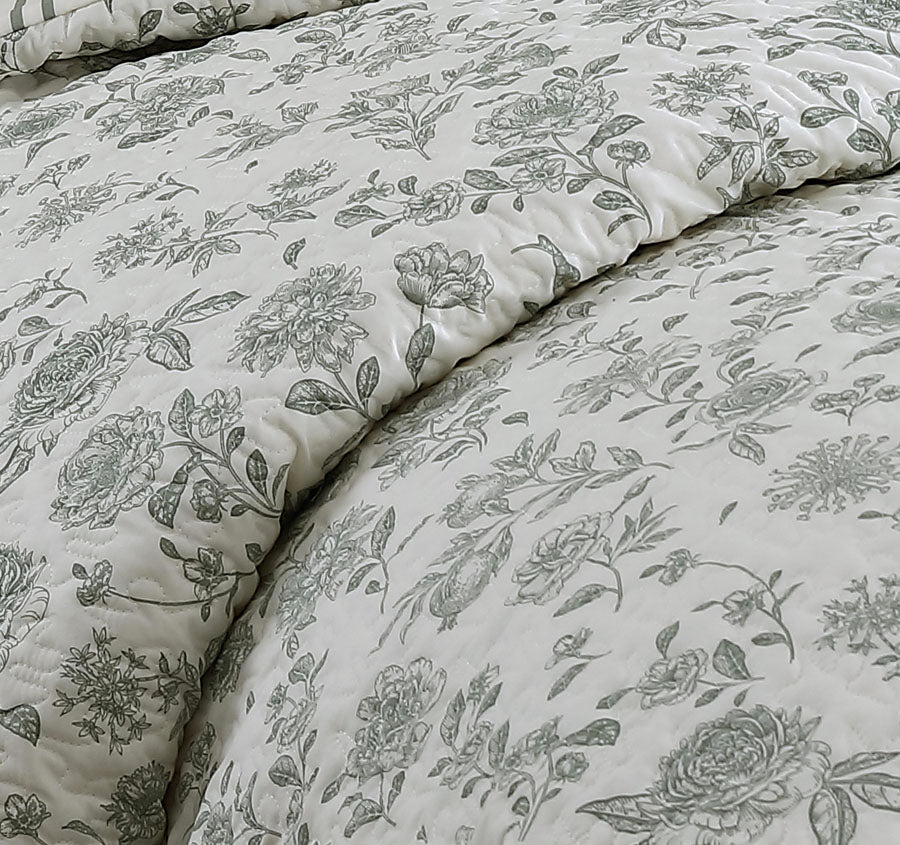 Martha's Orchard Quilt Cover Set Range Sage
