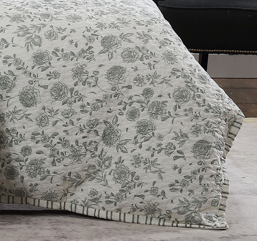 Martha's Orchard Quilt Cover Set Range Sage