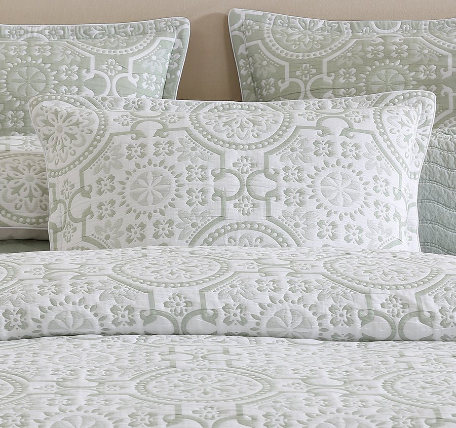 Mayfair Quilt Cover Set Range Sage