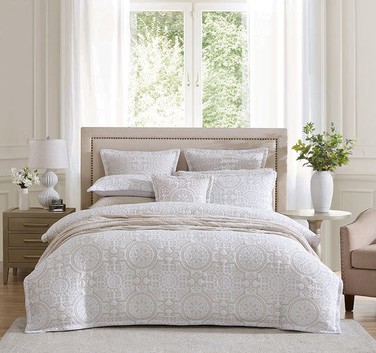 Mayfair Quilt Cover Set Range Stone