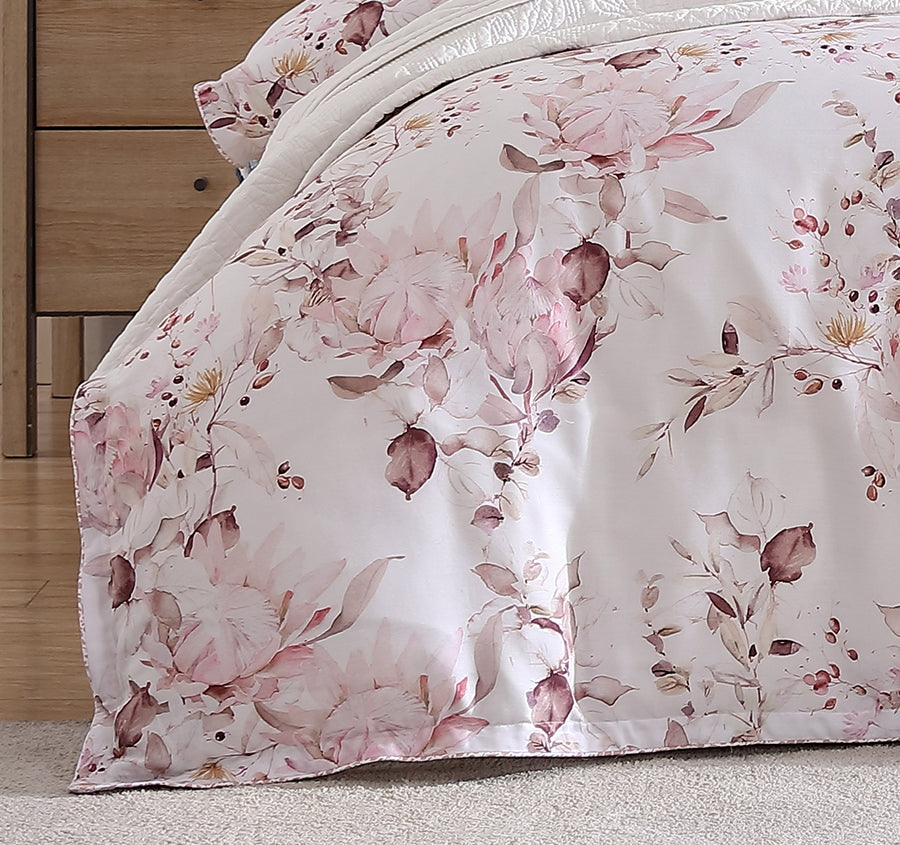 Millicent Quilt Cover Set Range Rose