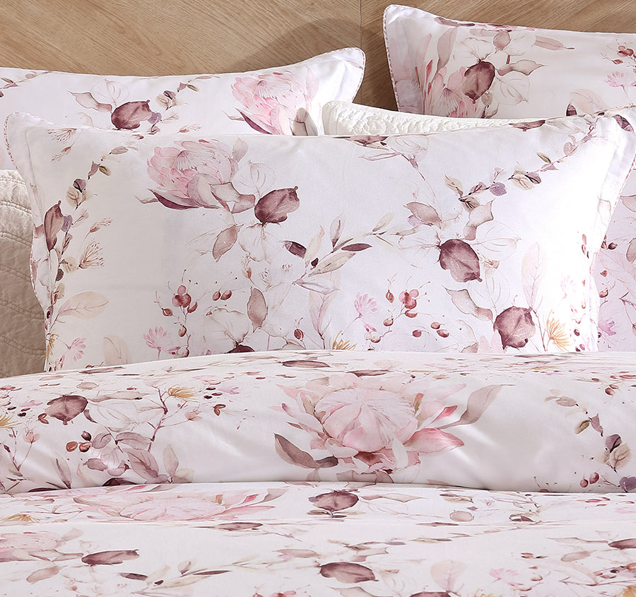 Millicent Quilt Cover Set Range Rose