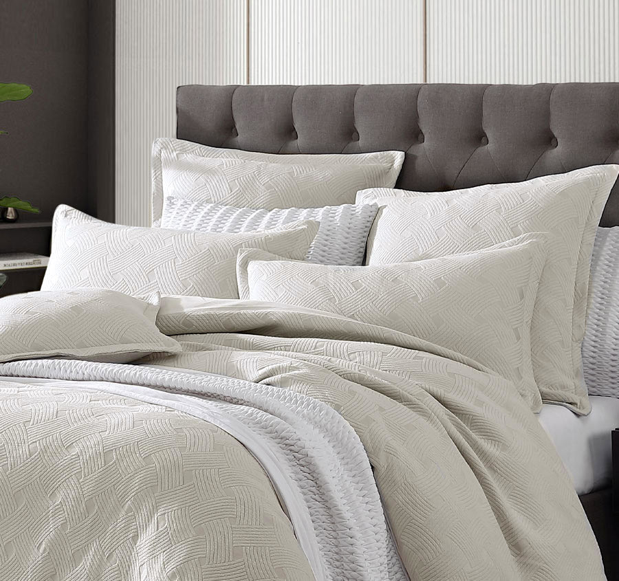 Nara Quilt Cover Set Range Stone