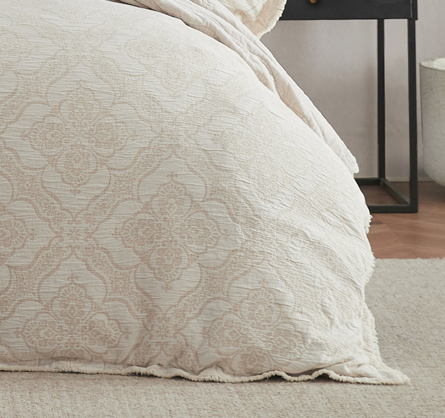Parisian Quilt Cover Set Range Linen