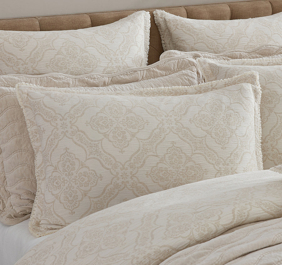 Parisian Quilt Cover Set Range Linen