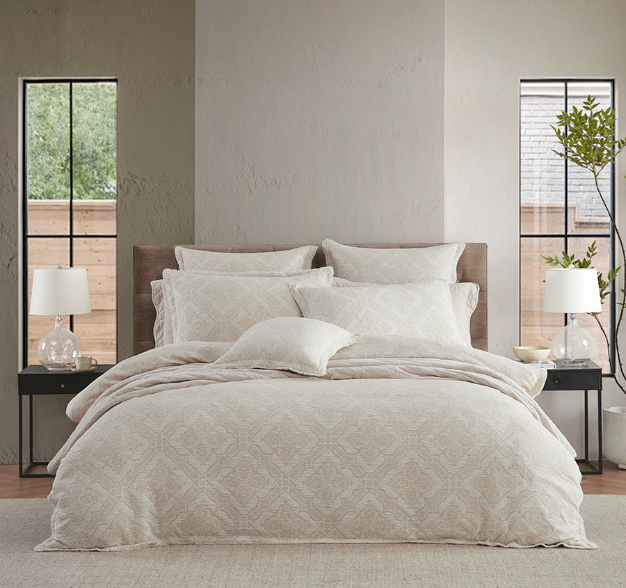 Parisian Quilt Cover Set Range Linen