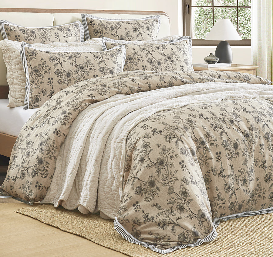 Perpetua Quilt Cover Set Range Natural