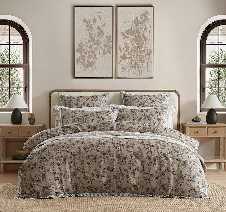 Perpetua Quilt Cover Set Range Natural