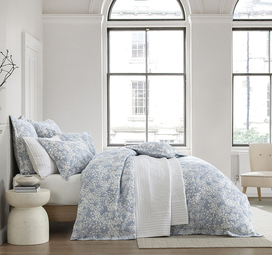 Quinn Quilt Cover Set Range Denim