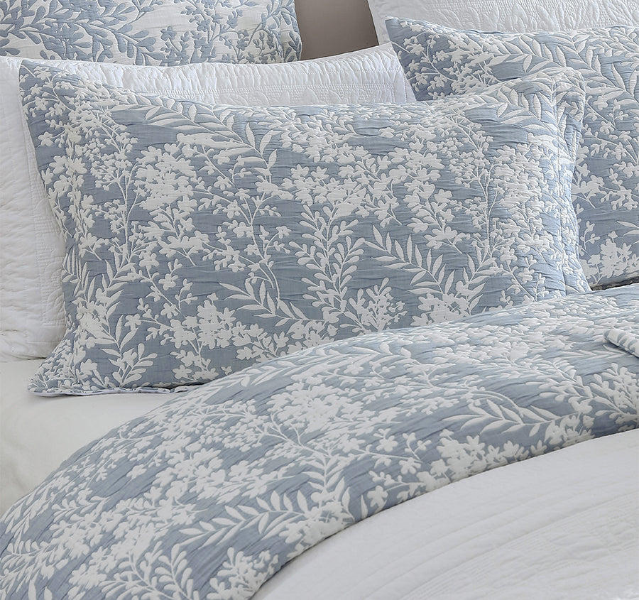 Quinn Quilt Cover Set Range Denim