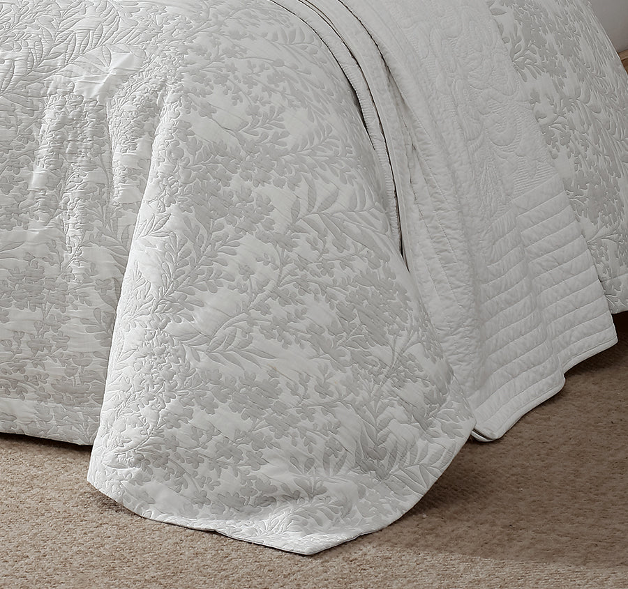 Quinn Quilt Cover Set Range Silver