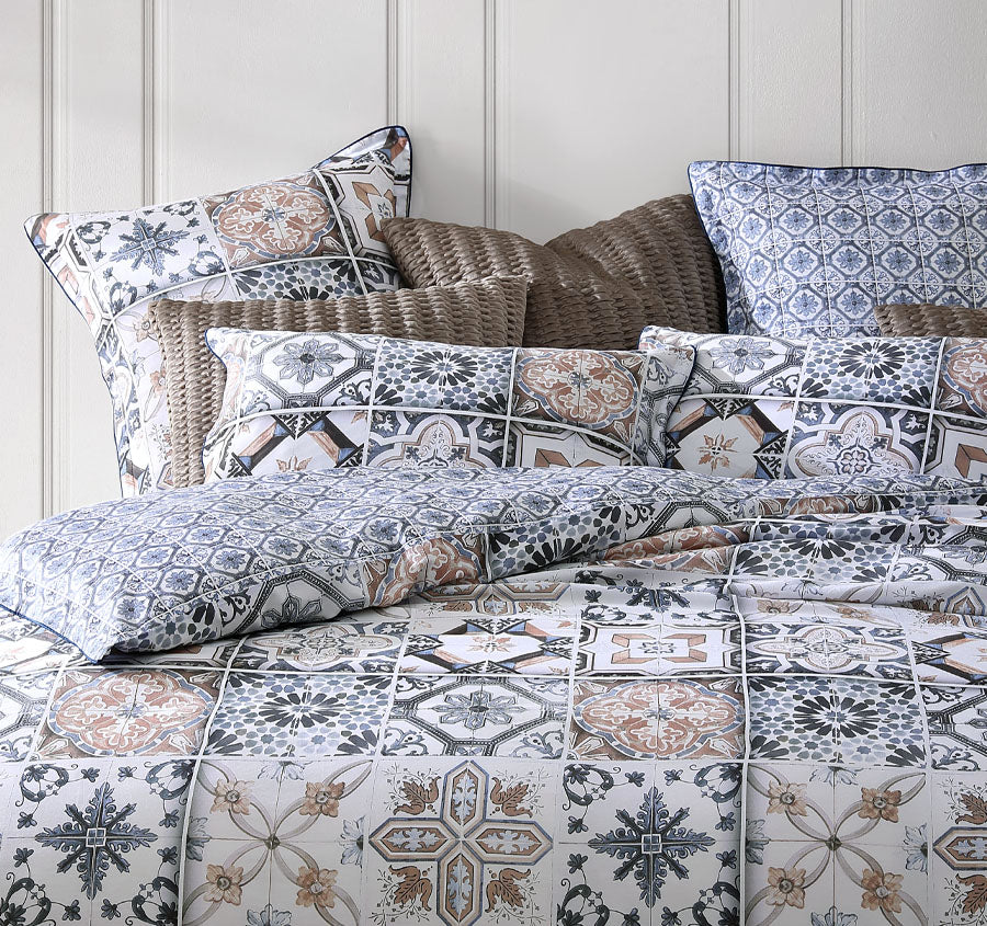 Restore Quilt Cover Set Range Navy