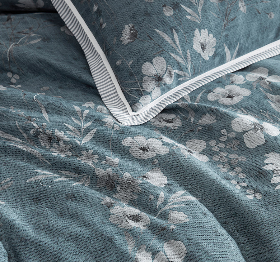 Samaria Quilt Cover Set Range Teal