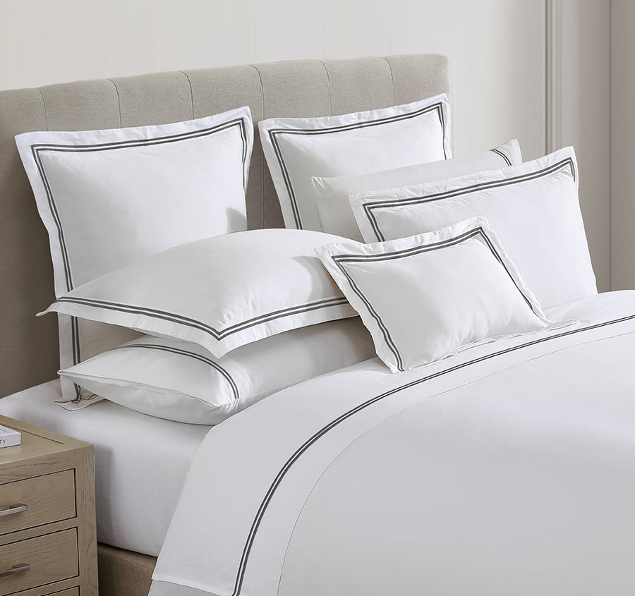 Santiago Quilt Cover Set Range Charcoal