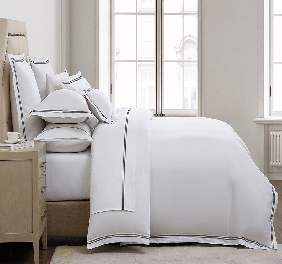 Santiago Quilt Cover Set Range Charcoal