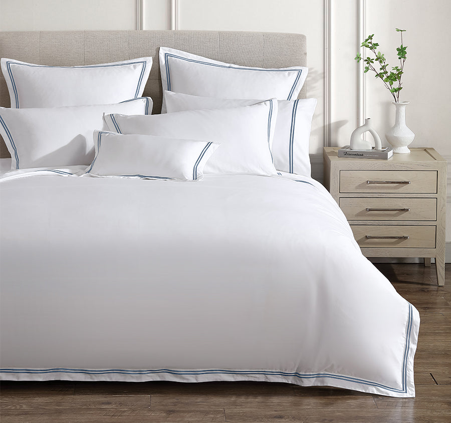 Santiago Quilt Cover Set Range Steel