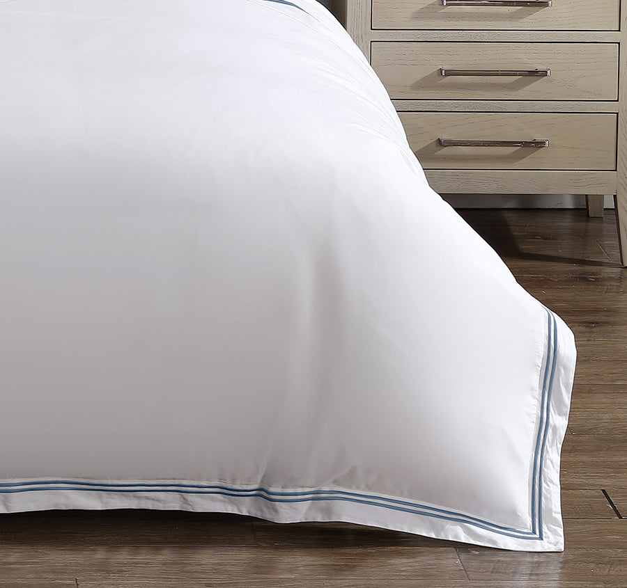 Santiago Quilt Cover Set Range Steel