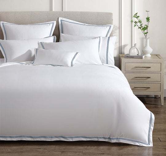 Santiago Quilt Cover Set Range Steel