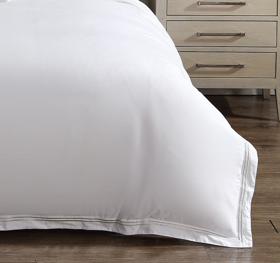 Santiago Quilt Cover Set Range Stone