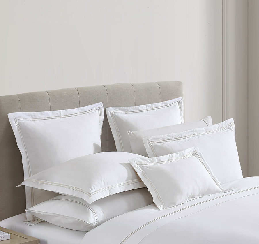 Santiago Quilt Cover Set Range Stone