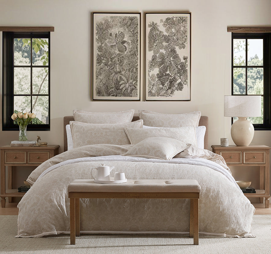 Savanna Quilt Cover Set Range Natural