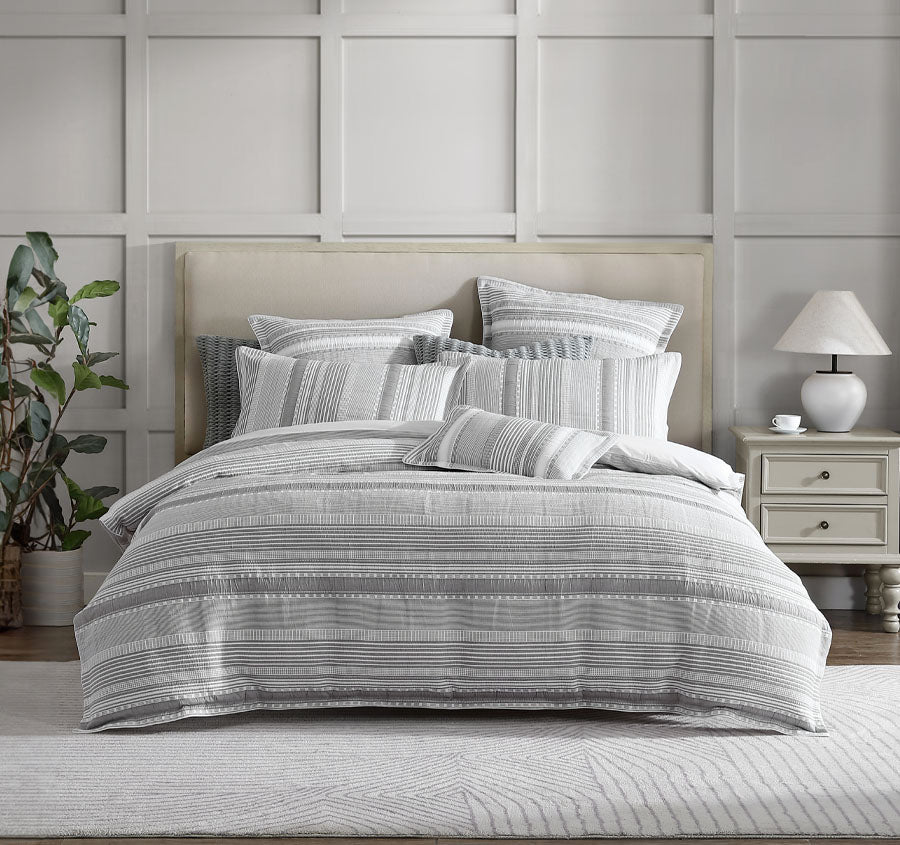 Sinclair Quilt Cover Set Range Silver