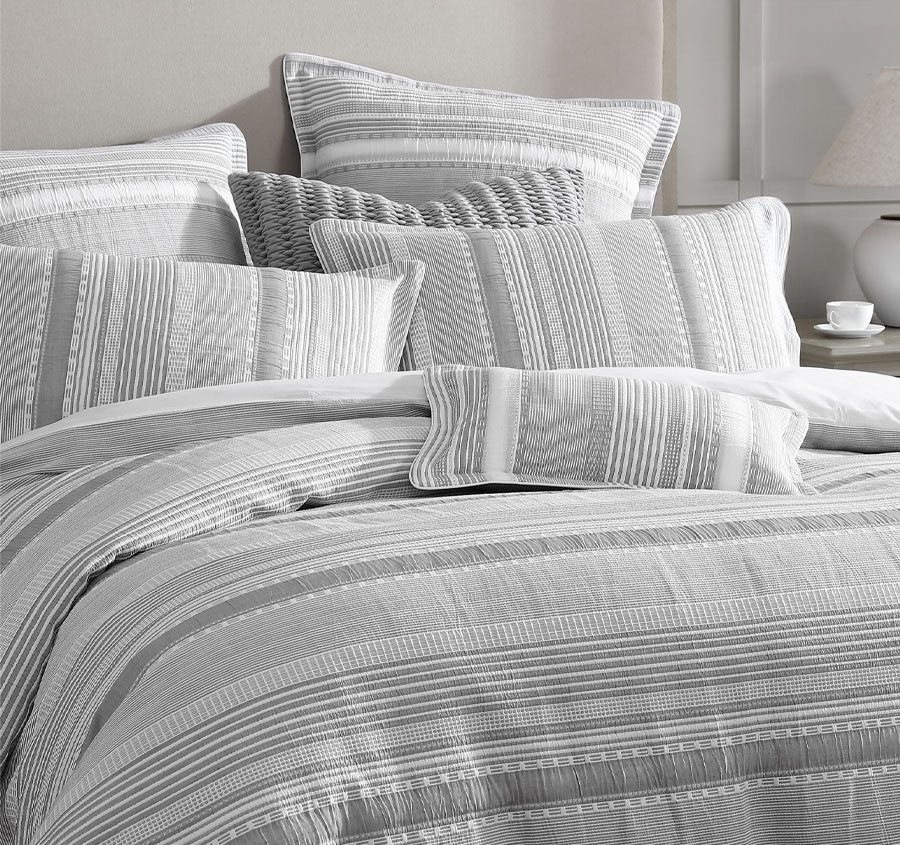 Sinclair Quilt Cover Set Range Silver