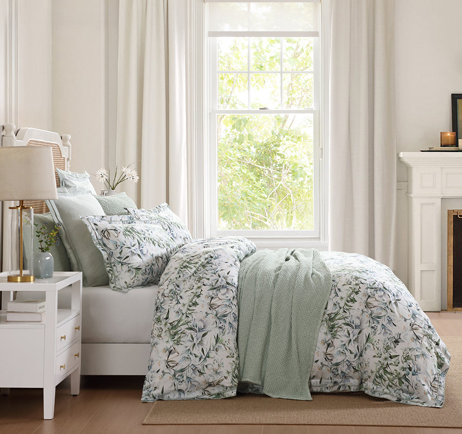 Starlet Quilt Cover Set Range Sage